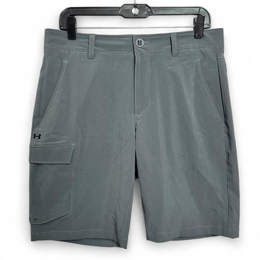Under Armour Gray Performance Cargo Golf Shorts Sz 32 Outdoors Athleisure Active